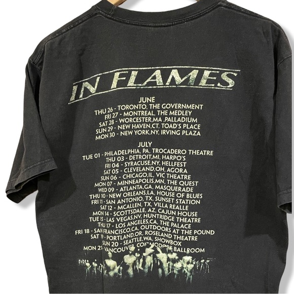 Vintage 2001 In Flames Tour T-Shirt - Picture 4 of 5